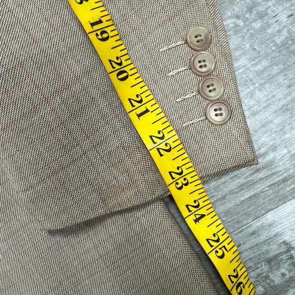 Vintage 1950s Tan w/ Orange Check Plaid Suit 38R - Picture 14 of 16